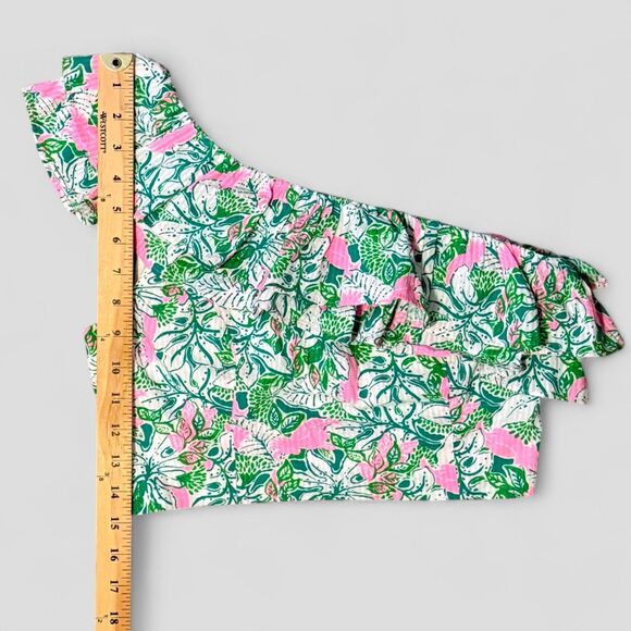 Lilly Pulitzer Kasida 2 Piece Crop top Skirt Just Wing It Botanical Size 0 - Picture 6 of 14